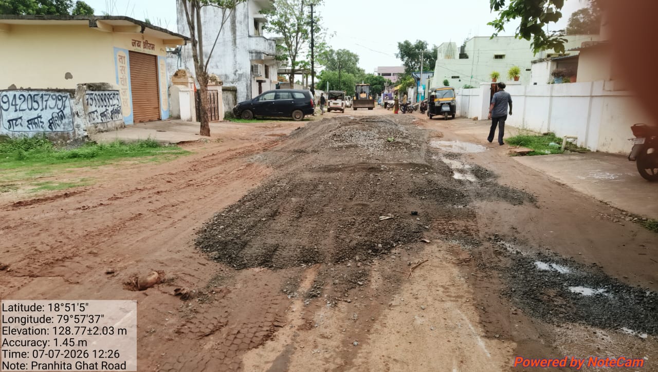 जनतेच्या मागणीला यश; स्वामी विवेकानंद चौक ते नेहरू चौक रस्त्याच्या डागडुजीला सुरुवातनगरसेवक रंजीत गागापुरवार व इम्तियाज खान यांच्या सातत्यपूर्ण पाठपुराव्याला यश