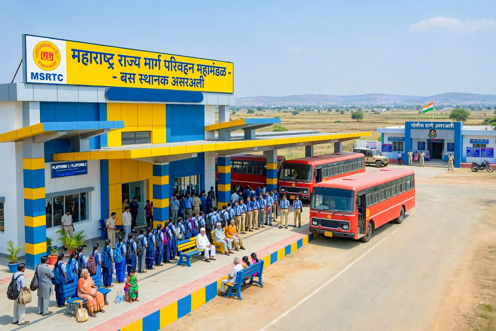 असरअली येथे एसटी बसस्थानक उभारण्याची मागणी